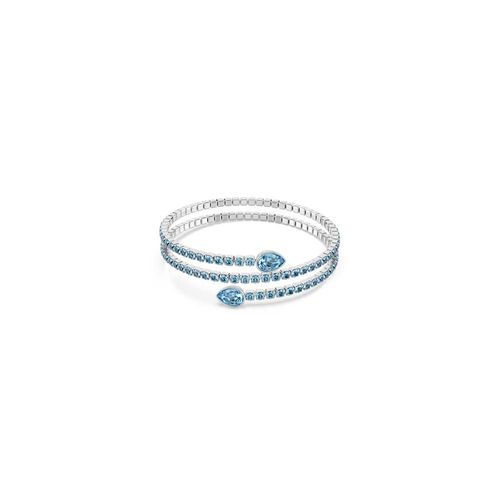 Brazalete Twisty, Tallas mixtas, Azul, Baño de rodio