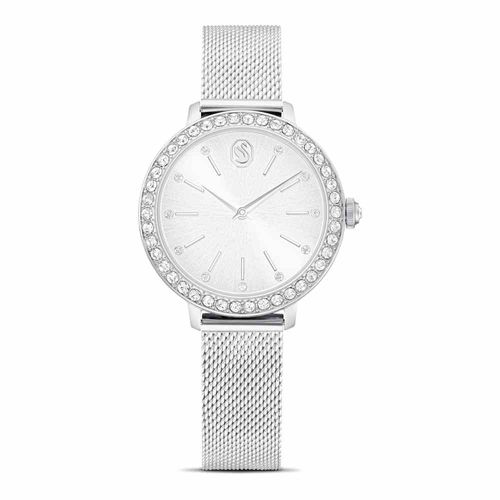 Reloj Certa, Brazalete de metal, Tono plateado, Acero inoxidable
