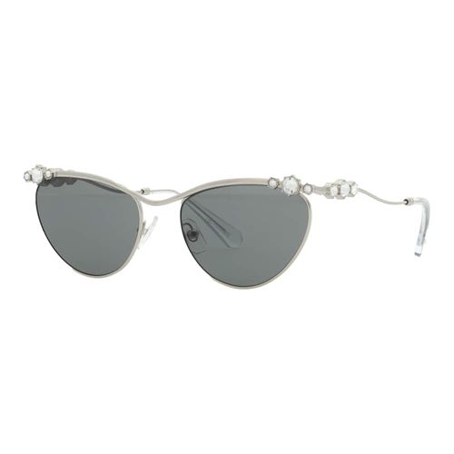 Gafas de sol, Forma ovalada, SK7017, Tono plateado