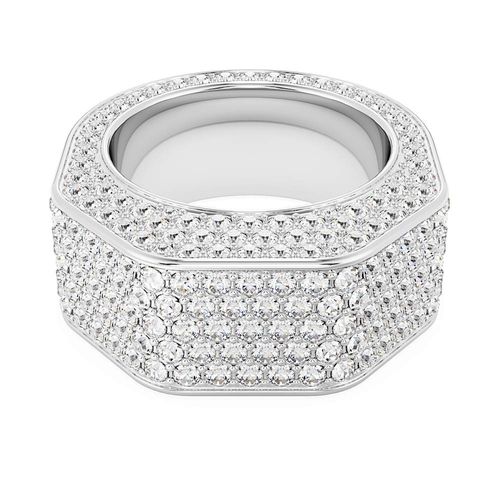 Anillo Dextera, Forma octagonal, Pavé, Blanco, Baño de rodio