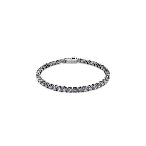 Pulsera Matrix Tennis, Talla redonda, Gris, Baño de rutenio