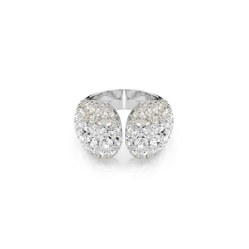 Anillo de cóctel Sublima, Talla redonda, Blanco, Baño de rodio