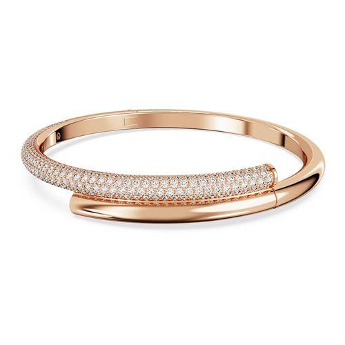 Brazalete Dextera, Cierre magnético, Blanco, Baño tono oro rosa