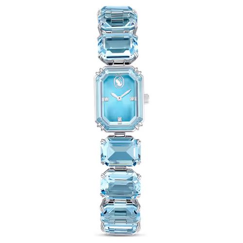 Reloj, Pulsera de talla octogonal, Azul, Acero inoxidable