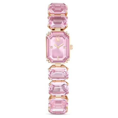 Reloj, Pulsera de talla octogonal, Rosa, Acabado tono oro rosa