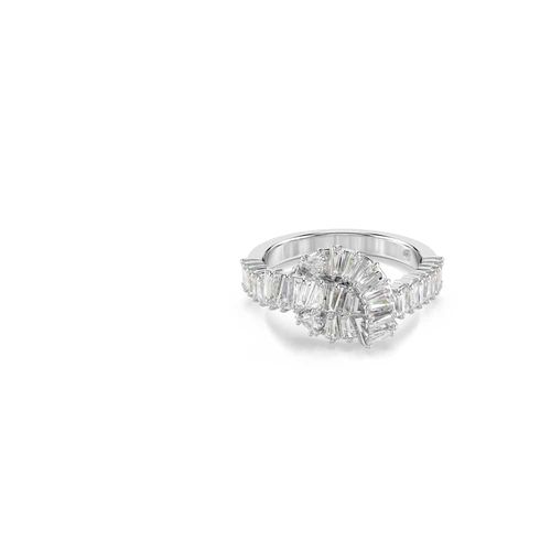 Anillo Matrix, Talla baguette, Nudo, Blanco, Baño de rodio