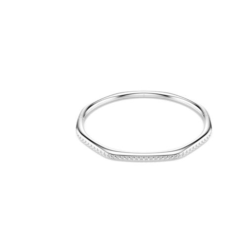 Brazalete Dextera, Forma octagonal, Talla redonda, Blanco, Baño de rodio