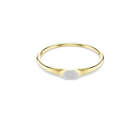 Brazalete Dextera, Talla redonda, Blanco, Baño tono oro