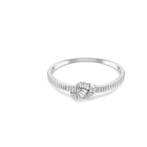 Brazalete Matrix, Talla baguette, Nudo, Blanco, Baño de rodio