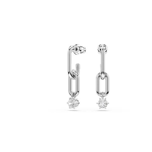 Pendientes Constella, Talla redonda, Blancos, Baño de rodio