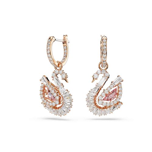 Pendientes Swan, Pavé, Cisne, Rosas