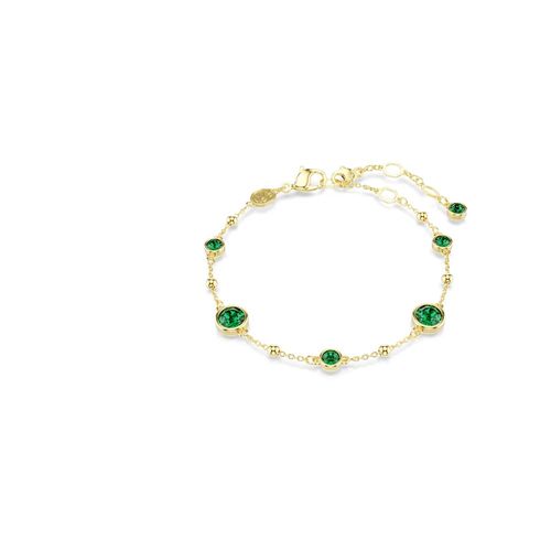 Pulsera Imber, Talla redonda, Verde, Baño tono oro
