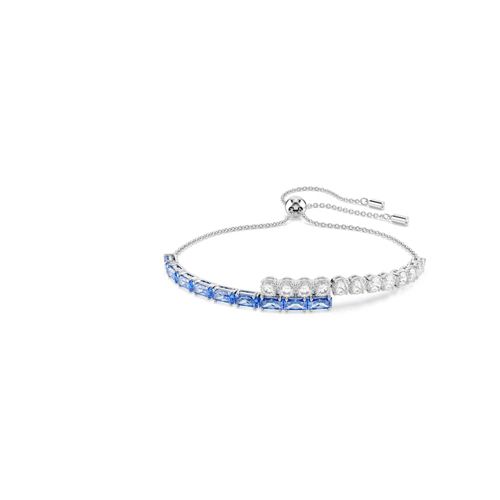 Pulsera Matrix, Tallas mixtas, Azul, Baño de rodio