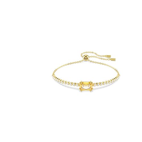 Pulsera Tennis Matrix, Tallas mixtas, Caramelo, Baño tono oro