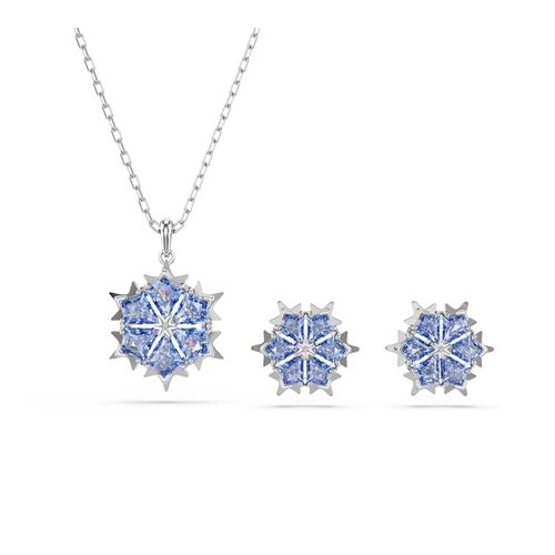 Conjunto Magic, Copo de nieve, Azul, Baño de rodio