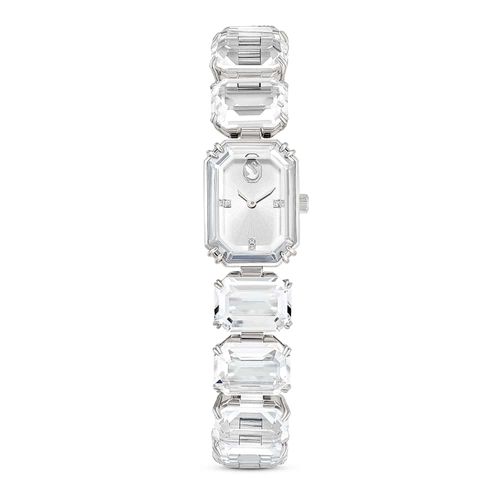 Reloj, Pulsera de talla octogonal, Blanco, Acero inoxidable