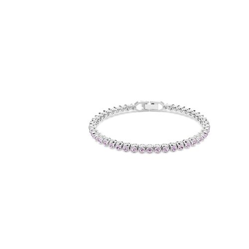 Pulsera Tennis Imber Emily, Talla redonda, Morada, Baño de rodio
